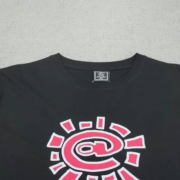 Always Sun Roll Basic Print Black Short Sleeves